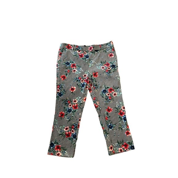 Jules & Leopold Capri Pant Women's L Multicolor Floral Elastic Waistband Pull-On - Picture 2 of 7